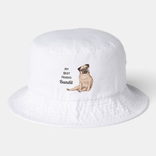 Pug Best Friend Custom Dog Name Bucket Hat