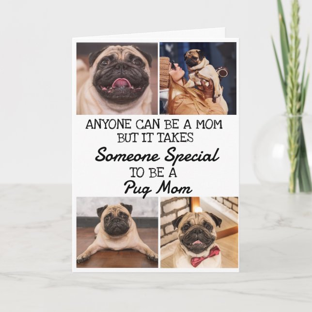 Pug...Best Mom Mother's Day Card (Front)