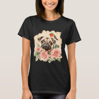 Pug bird cute dog funny pug T-Shirt