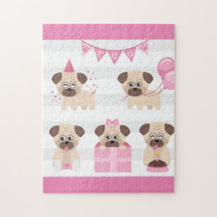 Pug Birthday Bundle Jigsaw Puzzle