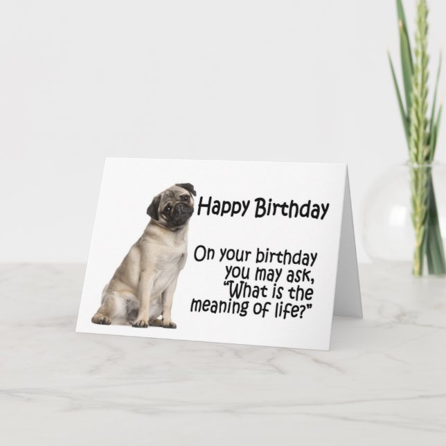 Pug Birthday Card (Front)