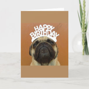 Pug Birthday Card