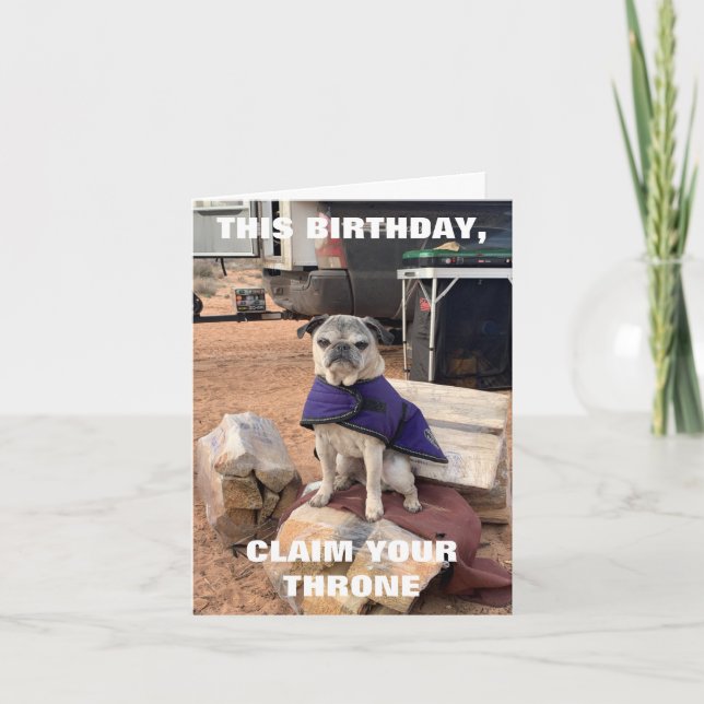 Pug Birthday Card | Lily the Pug | sarcastic  (Front)