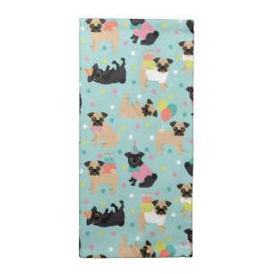 Pug Birthday Party Celebration Cloth Napkin