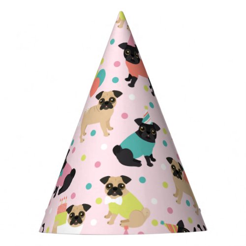 Pug Birthday Party Celebration Party Hat