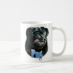 Pug (black) Name Coffee Mug