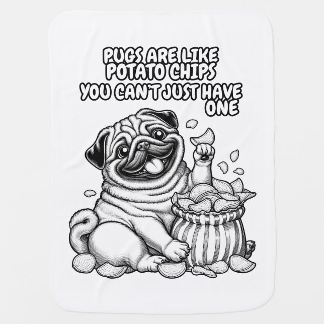 Pug Blanket like potato chips (Front)