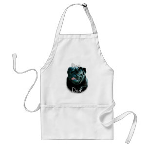 Pug (blk) Dad 2 Adult Apron