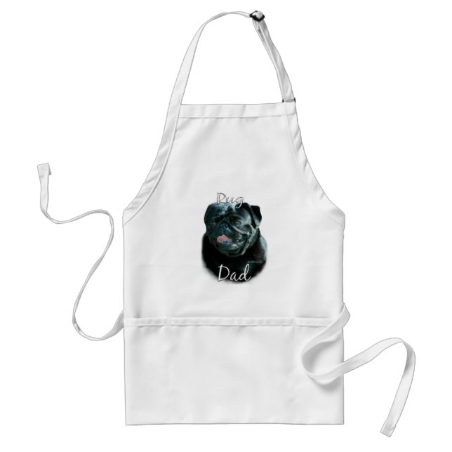 Pug (blk) Dad 2 Adult Apron (Front)