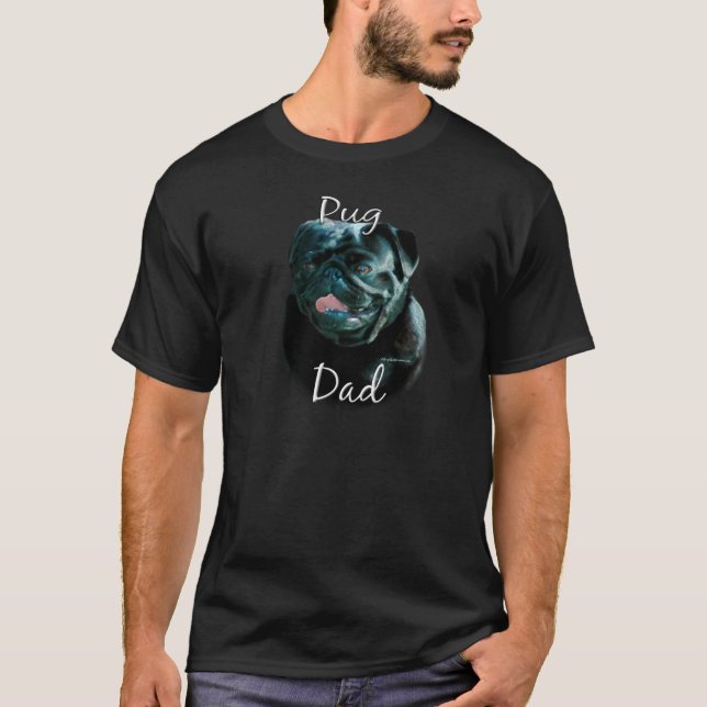 Pug (blk) Dad 2 T-Shirt (Front)
