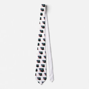 Pug (blk) Flag Neck Tie