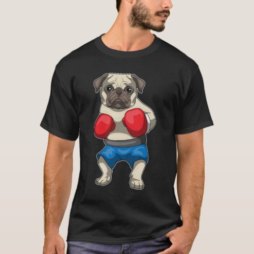Pug Boxer Boxing gloves Boxing T_Shirt