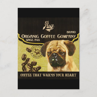 Pug Brand – Organic Coffee Company Postcard