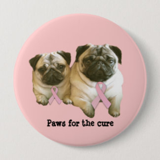 Pug  Breast Cancer Button