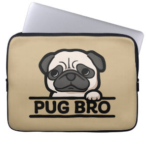 PUG BRO – Funny & Cute Pug Lover Gift Laptop Sleeve