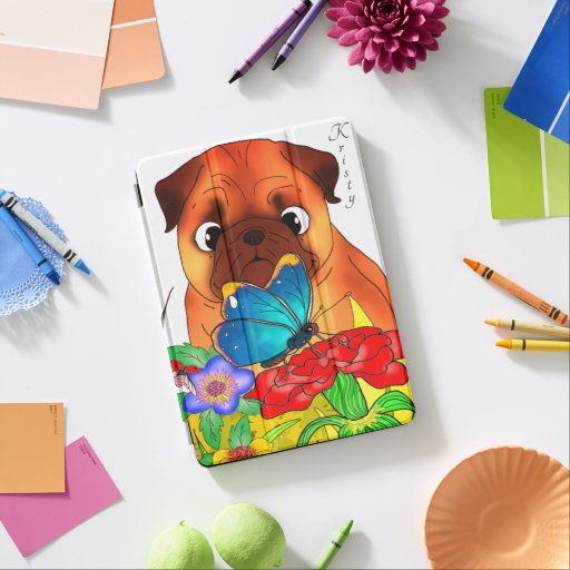 Pug & Butterfly iPad Air Cover