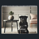 Pug Calendar 2025 Wall Calendar<br><div class="desc">Introducing the 2025 Pug Calendar – a delightful 12-month journey featuring adorable pugs celebrating the best of every season! This unique calendar showcases not only the beloved traditional fawn pugs but also includes charming black pugs and a rare panda pug, each enjoying seasonal activities throughout the year. From blooming flowers...</div>