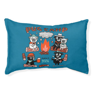 Pug Camp 2024 Dog Bed