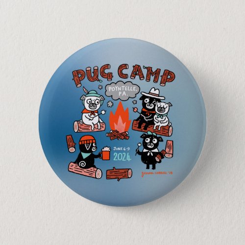 Pug Camp 2024 Pin _ Ombre