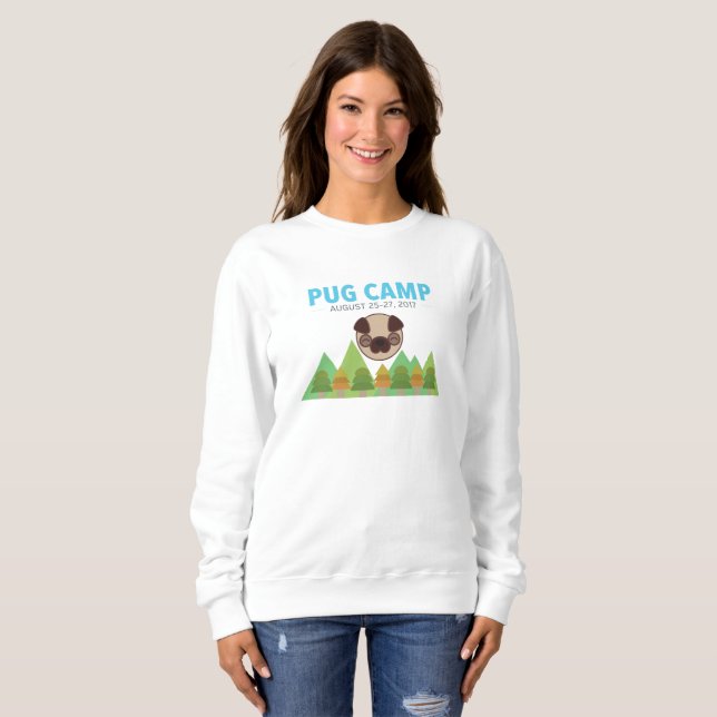 Pug Camp Women's Sweatshirt (Front Full)