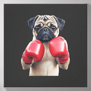 Pug canvas photo tile