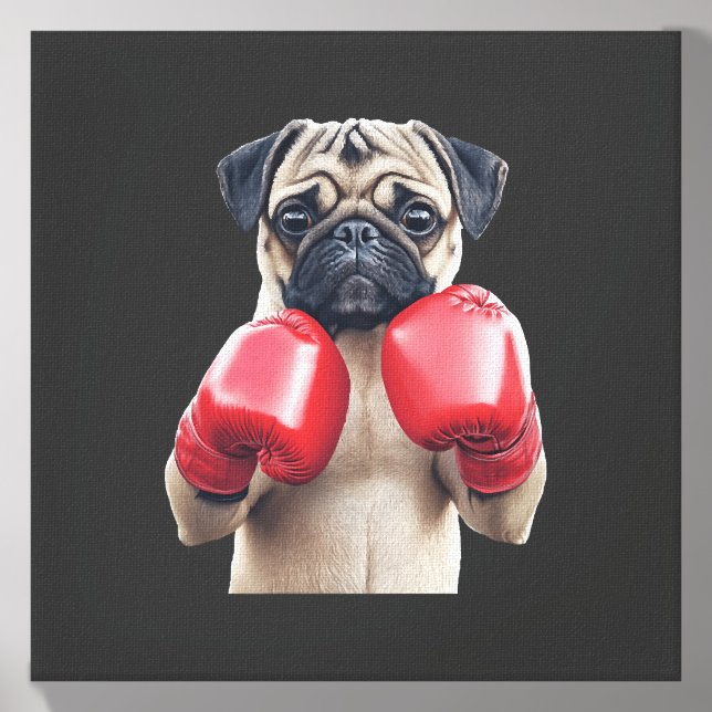 Pug    canvas photo tile  (Front Set)