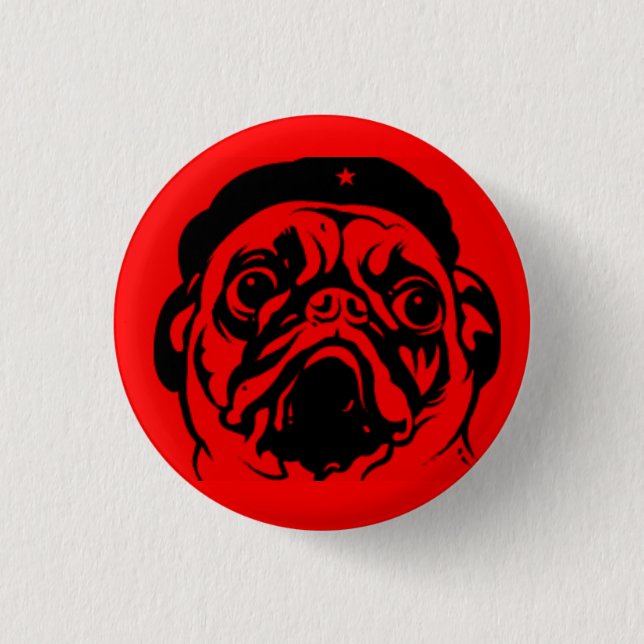 Pug Che Pinback Button (Front)