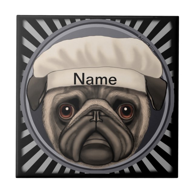 Pug Chef Tile (Front)