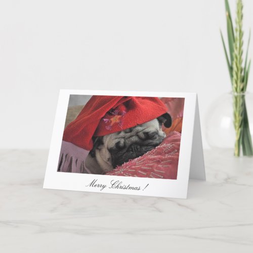 Pug Christmas card