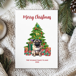 Pug Christmas Card