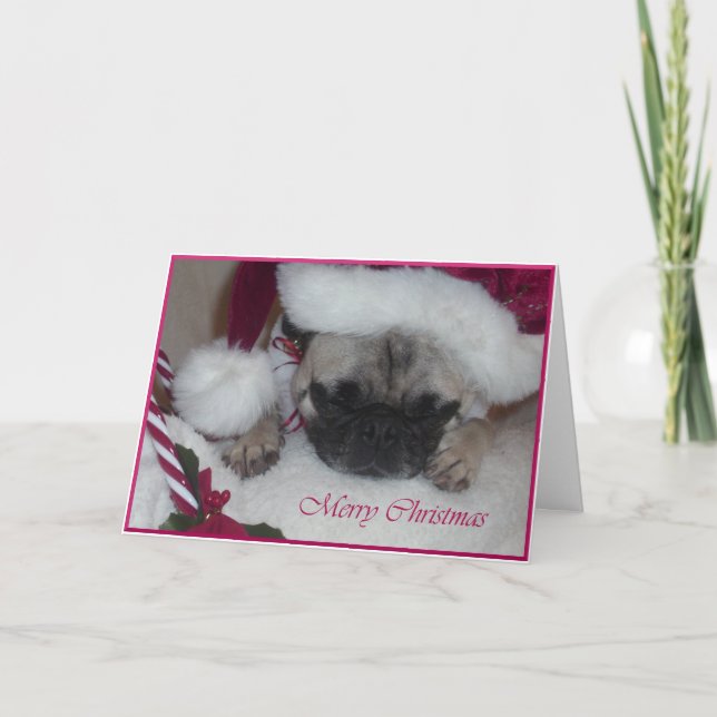 Pug Christmas Card (Front)