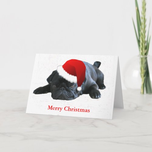 Pug Christmas Card