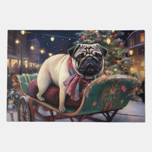 Pug Christmas Festive Season Doormat