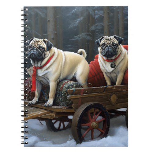 Pug Christmas Festive Season Notebook