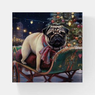 Pug Christmas Festive Season Paperweight
