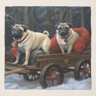 Pug Christmas Festive Season Scarf