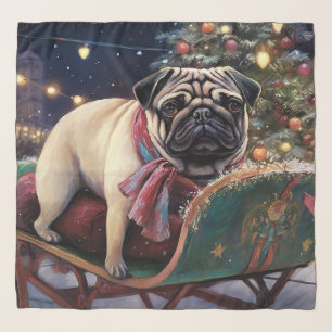 Pug Christmas Festive Season Scarf