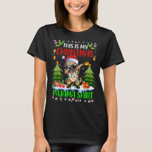 Pug Christmas Lights Santa Dog This Is My Christma T-Shirt
