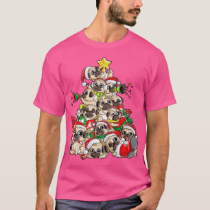Pug Christmas Merry Pugmas Xmas Tree Santa Boys Gi T-Shirt