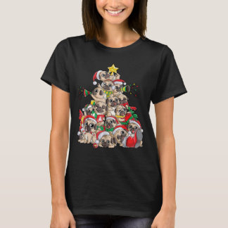 Pug Christmas Merry Pugmas Xmas Tree Santa Boys T-Shirt