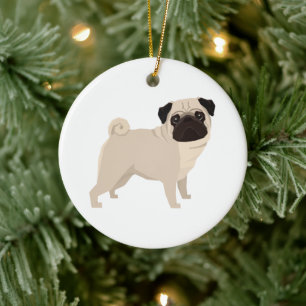 Pug Christmas Ornament