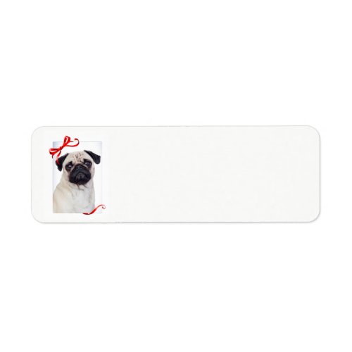 Pug Christmas Return Address Labels