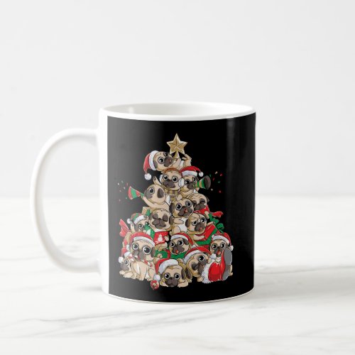 Pug Christmas Tree Dog Santa Merry Pugmas Xmas Gif Coffee Mug