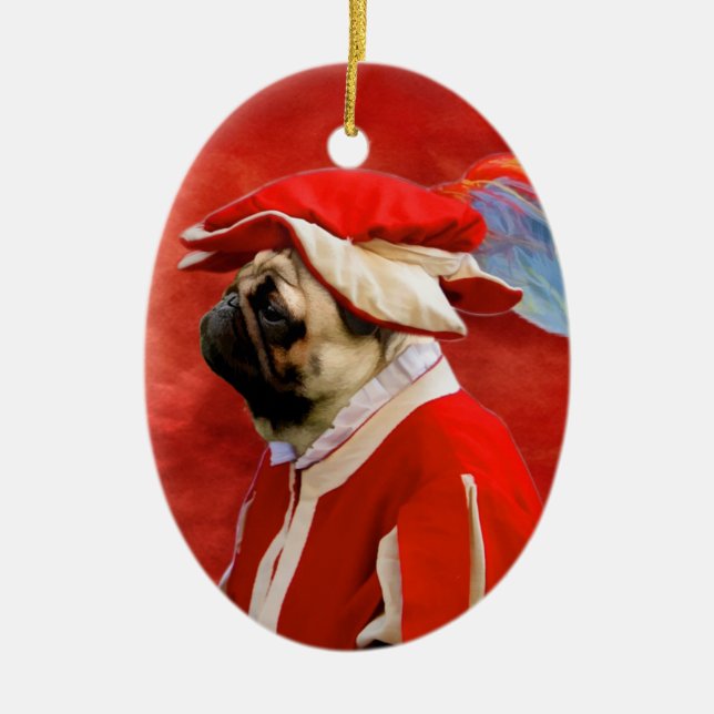 Pug Civil War Soldier Ornament (Front)