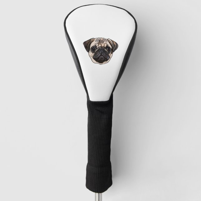 Pug Classic T-Shirt Golf Head Cover (Front)