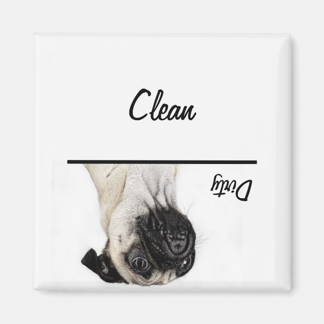 Pug Clean / Dirty Magnet (Front)