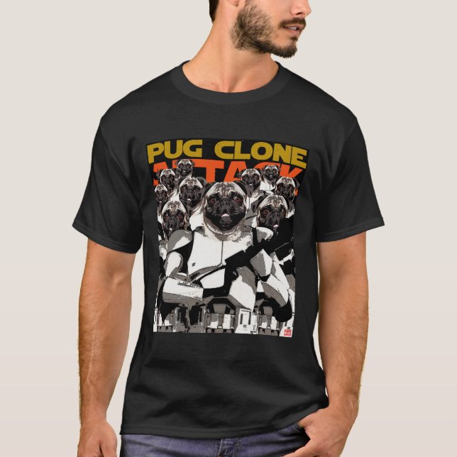 Pug Clone Attack Classic T-Shirt 629 (Front)