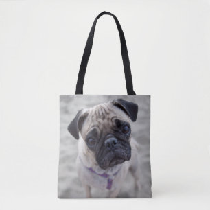 Pug Closeup Tote Bag