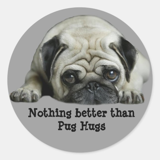 Pug Clown At Heart Sticker (Front)