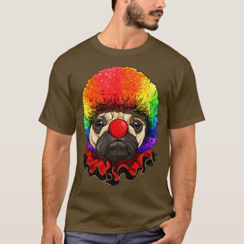 Pug Clown Pug Dog Circus  T_Shirt